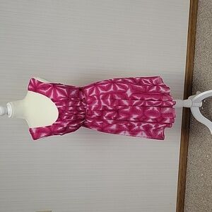 NWT Calvin Klein dress sz 8 fushia white sleeveless dress women's